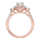 Photo of Nino 1 3/4 CT. T.W. Diamond Round Solitaire Bridal Set 14K Rose Gold [BT2287RE-R070]