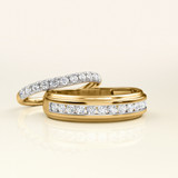 Photo of Elsy 3/4 ct tw. Diamond Wedding Band Set 14K Yellow Gold [WB2295Y]
