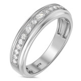 Photo of Poul 3/8 ct tw. Diamond Mens Band 10K White Gold [BT2290WM]