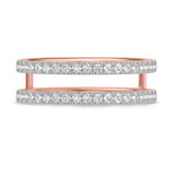 Photo of Darlene 1 ct tw. Diamond Same Sex Ladies Band Set 10K Rose Gold [BT2279RL]