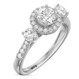 Photo of Nino 2 1/4 ct tw. Diamond Round Solitaire Trio Set 10K White Gold [BT2287WE-R070]