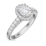 Photo of Elsy 1 7/8 ct tw. Diamond Oval Solitaire Bridal Set 14K White Gold [BT2295WE-V095]