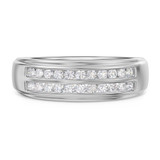 Photo of Clari 1 ct tw. Diamond Same Sex Mens Band Set 10K White Gold [BT2277WM]