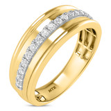Photo of Davi 2/3 ct tw. Diamond Same Sex Mens Band Set 14K Yellow Gold [BT2286YM]