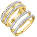 Photo of Darlene 1 ct tw. Diamond Wedding Band Set 14K Yellow Gold [WB2279Y]