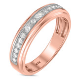Photo of Poul 1/2 ct tw. Diamond Wedding Band Set 14K Rose Gold [BT2290RM]
