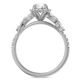 Photo of Poul 1 1/6 ct tw. Diamond Round Solitaire Bridal Set 10K White Gold [BT2290WE-R060]