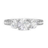 Photo of Darlene 2 1/2 ct tw. Diamond Round Solitaire Bridal Set 14K White Gold [BT2279WE-R095]