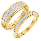 Photo of Clari 7/8 ct tw. Diamond Wedding Band Set 10K Yellow Gold [WB2277Y]