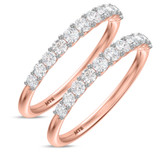 Photo of Milla 1 ct tw. Diamond Same Sex Ladies Band Set 10K Rose Gold [WL2282R]