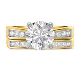 Photo of Clari 2 5/8 ct tw. Diamond Round Solitaire Bridal Set 10K Yellow Gold [BR2277Y-R195]