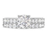 Photo of Milla 2 1/10 ct tw. Diamond Round Solitaire Bridal Set 10K White Gold [BR2282W-R095]