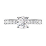 Photo of Milla 2 1/10 ct tw. Diamond Round Solitaire Bridal Set 10K White Gold [BT2282WE-R095]