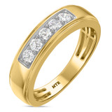 Photo of Clarus 1 3/8 ct tw. Diamond Wedding Band Set 10K Yellow Gold [BT2278YM]