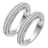 Photo of Gemma 1 1/2 ct tw. Diamond Same Sex Mens Band Set 14K White Gold [WM2285W]
