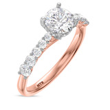 Photo of Milla 2 3/4 ct tw. Diamond Round Solitaire Trio Set 14K Rose Gold [BT2282RE-R095]