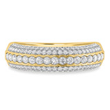 Photo of Dorah 1 3/4 ct tw. Diamond Same Sex Mens Band Set 10K Yellow Gold [BT2293YM]