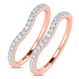 Photo of Dorah 1/3 ct tw. Diamond Same Sex Ladies Band Set 10K Rose Gold [WL2293R]
