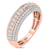 Photo of Dorah 1 1/10 ct tw. Diamond Wedding Band Set 10K Rose Gold [BT2293RM]