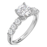 Photo of Clarus 4 ct tw. Diamond Round Solitaire Trio Set 14K White Gold [BT2278WE-R145]