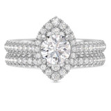 Photo of Gemma 2 1/2 ct tw. Diamond Round Solitaire Bridal Set 10K White Gold [BR2285W-R095]