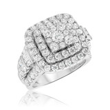 Photo of Etta 3 2/3 ct tw. Lab Grown Diamond Princess Cluster Engagement Ring 10K White Gold [BT2366WE-C000]