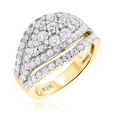 Photo of Alexa 2 1/6 ct tw. Lab Grown Diamond Fancy Cluster Engagement Ring 14K Yellow Gold [BT2360YE-C000]