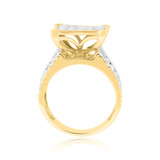 Photo of Lafayette 3 ct tw. Lab Grown Diamond Princess Cluster Engagement Ring 14K Yellow Gold [BT2352YE-C000]