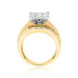 Photo of Gwen 2 7/8 ct tw. Lab Grown Diamond Princess Cluster Engagement Ring 10K Yellow Gold [BT2349YE-C000]