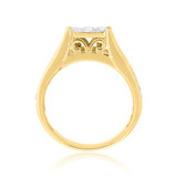 Photo of Alexandra 2 1/7 ct tw. Lab Grown Diamond Princess Cluster Engagement Ring 10K Yellow Gold [BT2365YE-C000]
