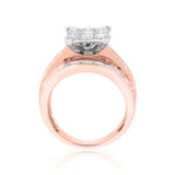 Photo of Chanetelle 3 1/2 ct tw. Lab Grown Diamond Princess Cluster Bridal Set 14K Rose Gold [BT2361RE-C000]