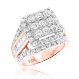 Photo of Macie 4 1/4 ct tw. Lab Grown Diamond Cushion Cluster Trio Set 14K Rose Gold [BT2358RE-C000]
