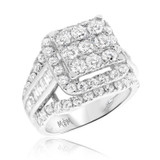 Photo of Macie 4 1/4 ct tw. Lab Grown Diamond Cushion Cluster Trio Set 14K White Gold [BT2358WE-C000]