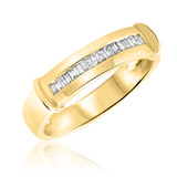 Photo of Mira 3 3/4 ct tw. Lab Grown Diamond Princess Cluster Trio Set 10K Yellow Gold [BT2375YM]