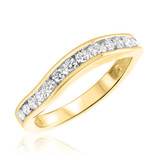 Photo of Gwen 3 3/4 ct tw. Lab Grown Diamond Princess Cluster Trio Set 10K Yellow Gold [BT2349YL]