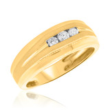 Photo of Chanetelle 3 3/4 ct tw. Lab Grown Diamond Princess Cluster Trio Set 14K Yellow Gold [BT2371YM]