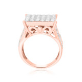 Photo of Tara 3 2/3 CT. T.W. Diamond Princess Cluster Bridal Set 10K Rose Gold [BT445RE-C000]