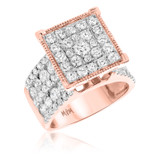 Photo of Preston 3 3/4 Carat T.W. Diamond Princess Cluster Bridal Set 10K Rose Gold [BT446RE-C000]