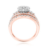 Photo of Alexa 2 3/4 CT. T.W. Fancy Cluster Bridal Set 14K Rose Gold [BT440RE-C000]