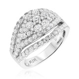 Photo of Alexa 2 3/4 CT. T.W. Diamond Fancy Cluster Bridal Set 10K White Gold [BT440WE-C000]