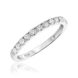 Photo of Fleur 1/2 ct tw. Diamond Ladies Band 10K White Gold [BT443WL]
