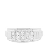 Photo of Fleur 5 7/8 ct tw. Diamond Round Cluster Trio Set 14K White Gold [BT628WM]