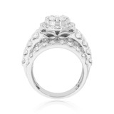 Photo of Fleur 4 1/4 ct tw. Diamond Round Cluster Engagement Ring 14K White Gold [BT443WE-C000]