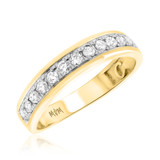Photo of Tara 4 1/10 ct tw. Diamond Princess Cluster Trio Set 10K Yellow Gold [BT445YL]