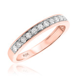 Photo of Alexandra 7/8 ct tw. Diamond Wedding Band Set 10K Rose Gold [BT447RL]