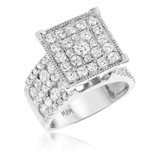 Photo of Preston 4 ct tw. Diamond Princess Cluster Trio Set 10K White Gold [BT446WE-C000]