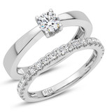 Photo of Ofu 1 1/2 CT. T.W. Diamond Round Solitaire Bridal Set 950 Platinum [BR5000P-R070]