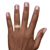 Photo of Sophia 1 1/4 cttw Round Matching Trio Ring Set 10K Yellow Gold [BR469Y-R070] [HT-3]