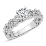 Photo of Imara 2 1/2 Carat T.W. Diamond Round Solitaire Bridal Set 14K White Gold [BT5026WE-R095]
