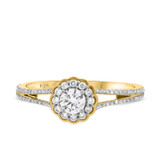Photo of Nova 1 ct tw. Diamond Round Solitaire Trio Set 10K Yellow Gold [BT476YE-R029]